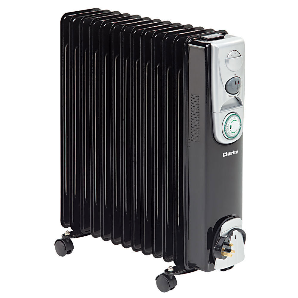 Clarke BR13/250 2.5kW 13 fin black oil filled radiator