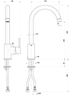 Insinkerator Kitchen Mixer Tap MT3300 Mains Hot and Cold Tap