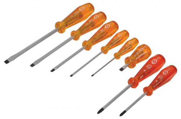 C.K-Tools-C.K-Tools-T4999B-Slotted/PZD-Screwdriver-Set,-Set-of-8-Pieces-T4999B