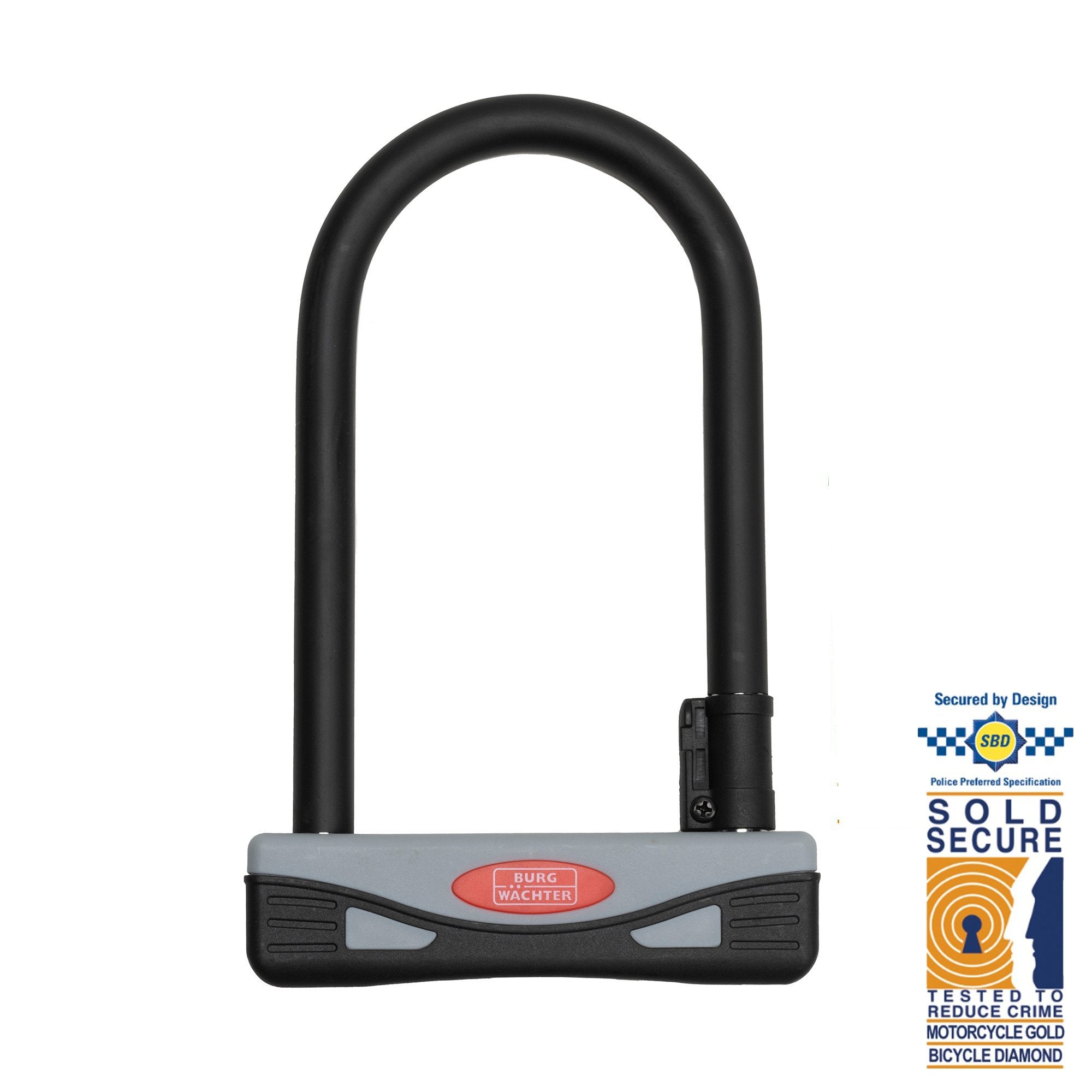 Burg-Wächter 1600HB 170/280 273S Gold Sold Secure Bicycle D Lock Bike, Motorbike Padlock, 117mm x 200mm