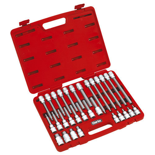 Clarke PRO160 - 30 Piece ½" Square Drive Hex Socket Bit Set