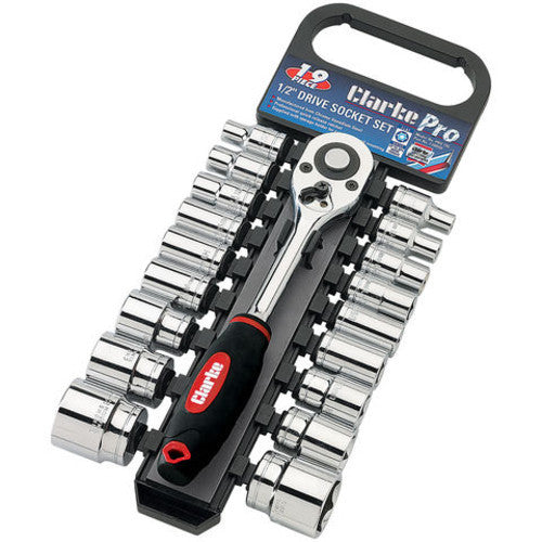 Clarke PRO360 - 19 Piece 1/2" Drive Ratchet & Socket