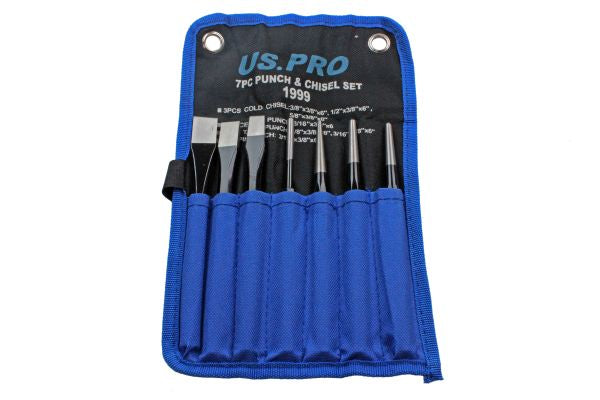 US PRO 1999 7pc Punch & Chisel Set