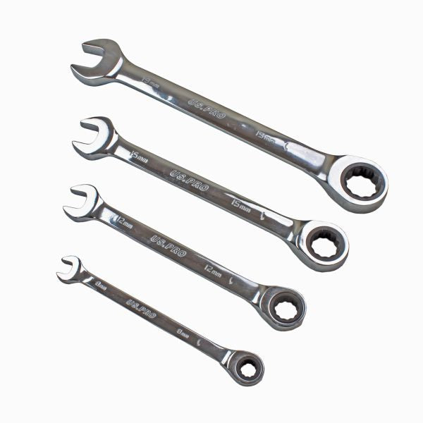 US PRO 2233 12pc Metric Gear Ratchet Combination Wrench Set