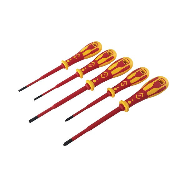 C.K T49283D VDE Dextrovde Slim Screwdriver 5 pieces Set - PZ/SL