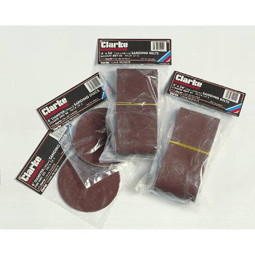 Clarke 4" x 36" replacement Sanding Belt - pack of 5