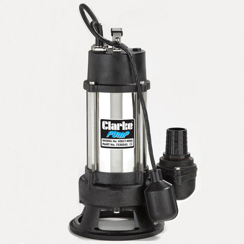 Clarke HSEC1400A - 1400W (1HP) Heavy Duty Submersible Cutter Pump