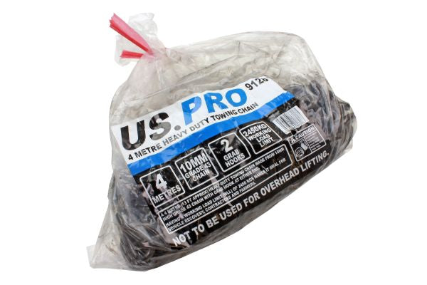 US PRO 9128 4mtr Heavy Duty Towing Chain - 10mm Wll 2450 Kgs