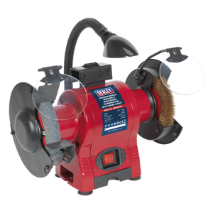 sealey_bg150xwl_bench_grinder_o150mm_wire_wheel_combination_with_work_light_250w_230v