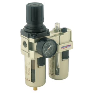 sealey_sa206_air_filter_regulator_lubricator_max_airflow_105cfm