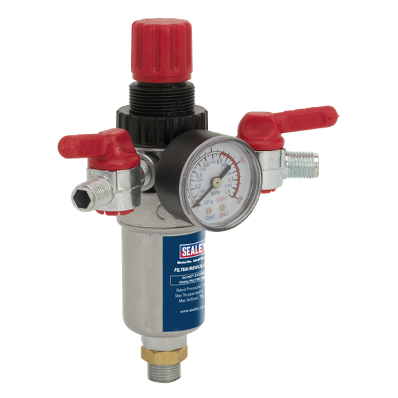 sealey_sa4fr_38_air_filter_regulator_3_8bsp_male_1_4bsp_male