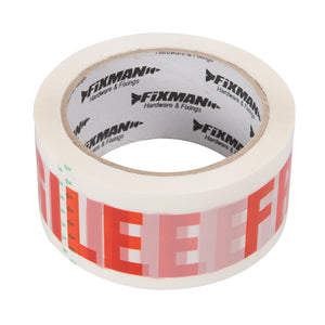 Fixman 191480 FRAGILE Packing Tape 48mm x 66m