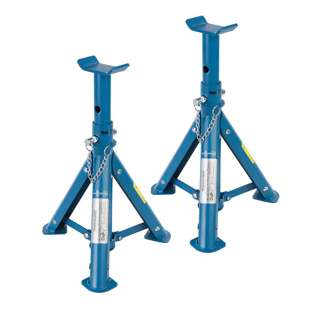 silverline_676260_folding_axle_stand_set_2pce_2_tonne