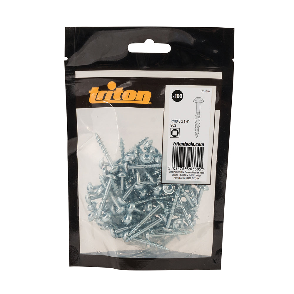 triton_p_hc_8_x_1_1_4_100pk_zinc_pocket_hole_screws_washer_head_coarse_tools_house