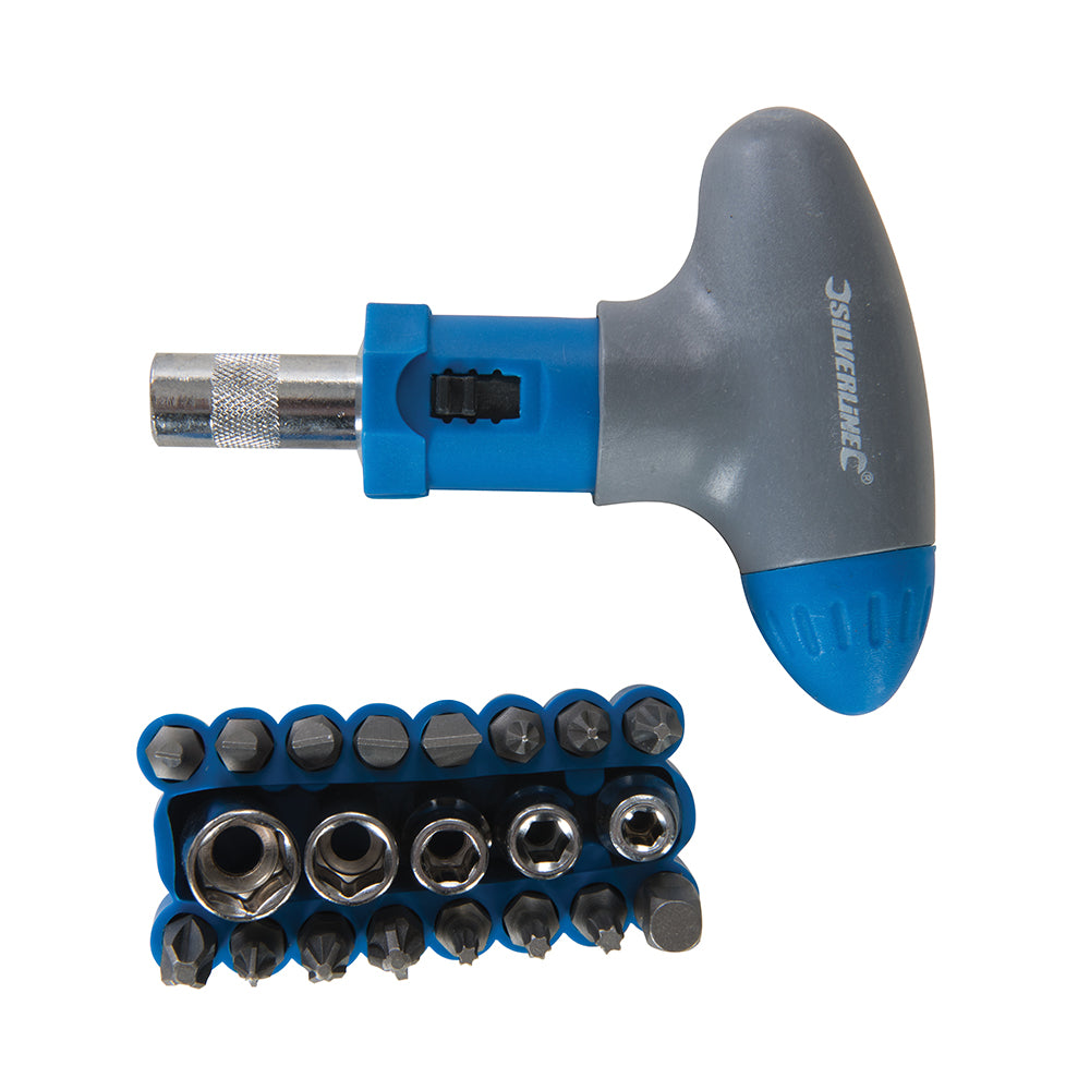 silverline_380746_t_handle_ratchet_screwdriver_set_22pce_22pce