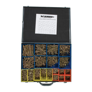 Fixman 640485 Goldstar Countersink Screws Pack 3400pce