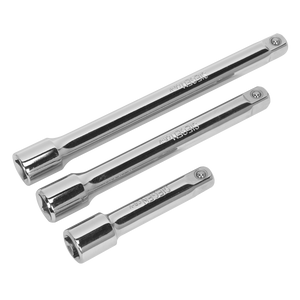 Sealey-Siegen-S0719-3pc-3/8"Sq-Drive-Extension-Bar-Set-S0719
