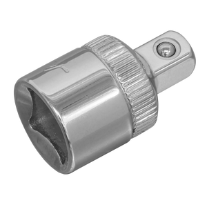 Sealey-Sealey-S38F-14M-Adaptor,-3/8"-Square-Drive-Female-to-1/4"-Square-Drive-Male,-Silver-S38F-14M