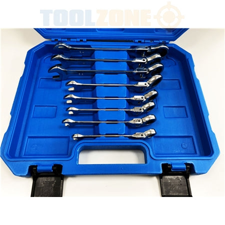 Toolzone SP153 8Pc Af Flexi Ratchet Spanners