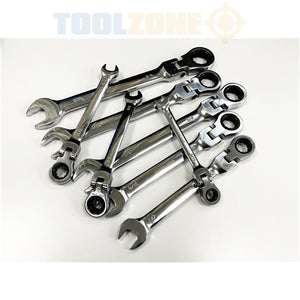 Toolzone SP153 8Pc Af Flexi Ratchet Spanners