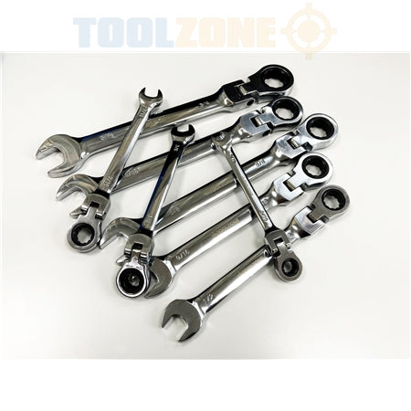 Toolzone SP153 8Pc Af Flexi Ratchet Spanners
