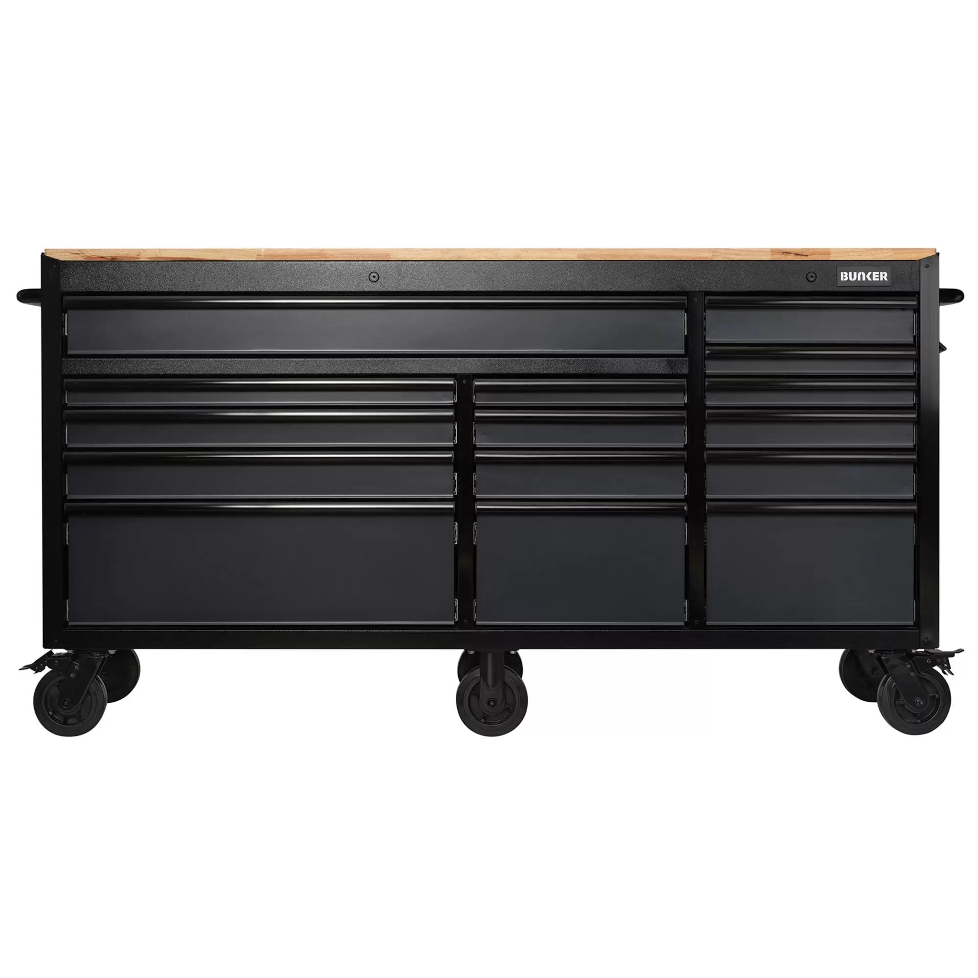Draper 08241 Bunker workbench roller tool cabinet 15 drawer 72 grey