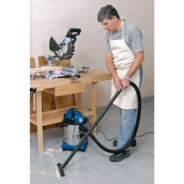 Draper 13785 Wet & Dry 20 litres Vacuum Cleaner Stainless Steel Tank, 1250W