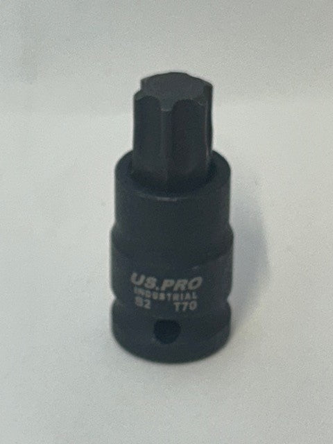 US PRO 1pc 1/2" Dr Impact Torx Bit S2-T20