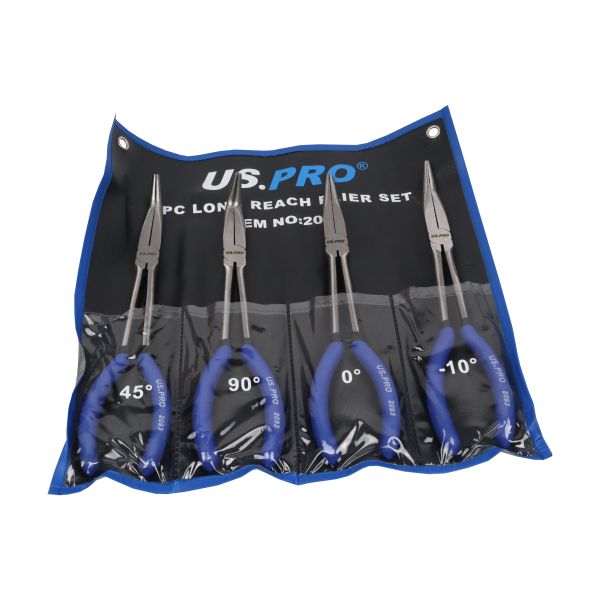 US PRO 4PC LONG REACH PLIER SET