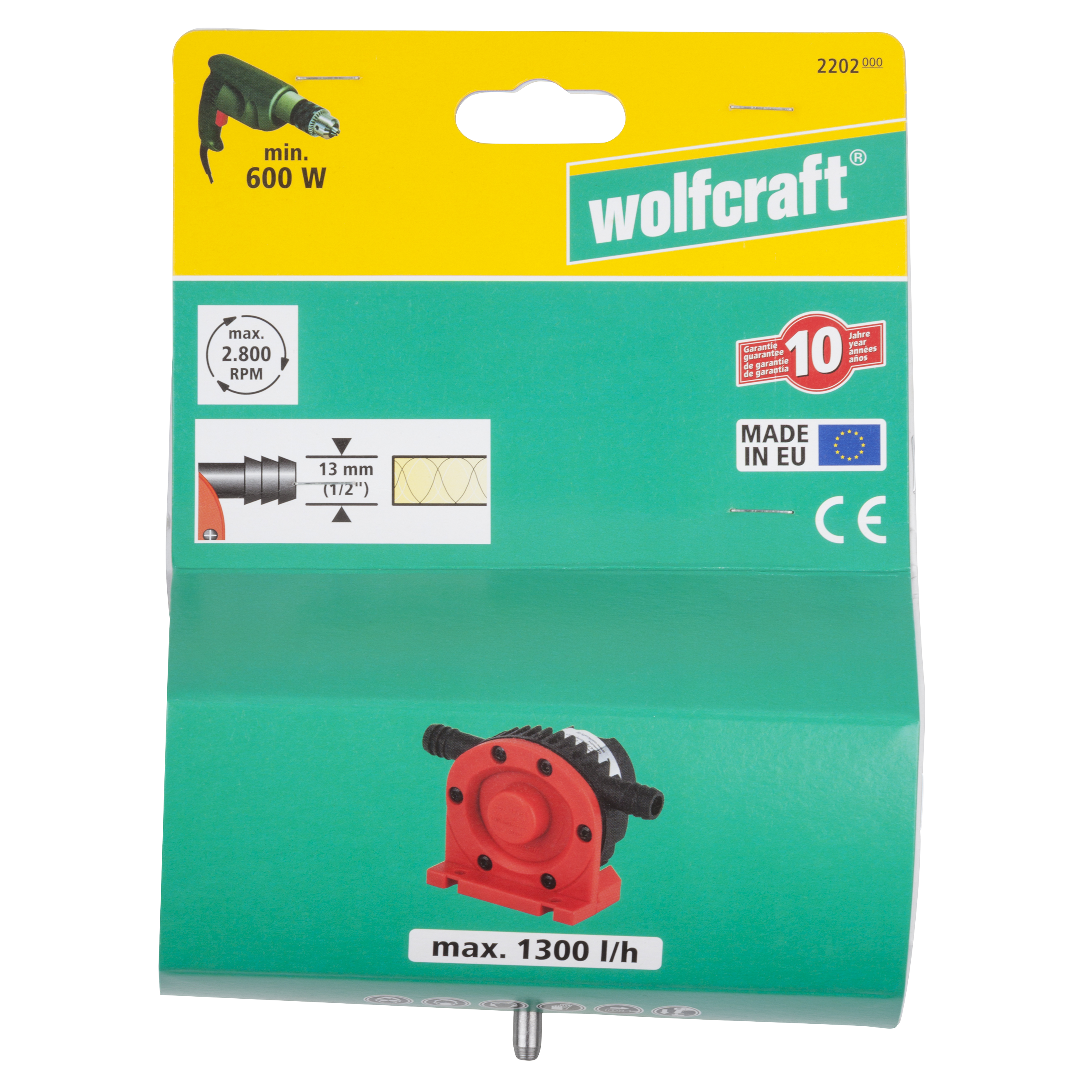 Wolfcraft Pump with Plastic Chasing (1300 l/h) 2202000