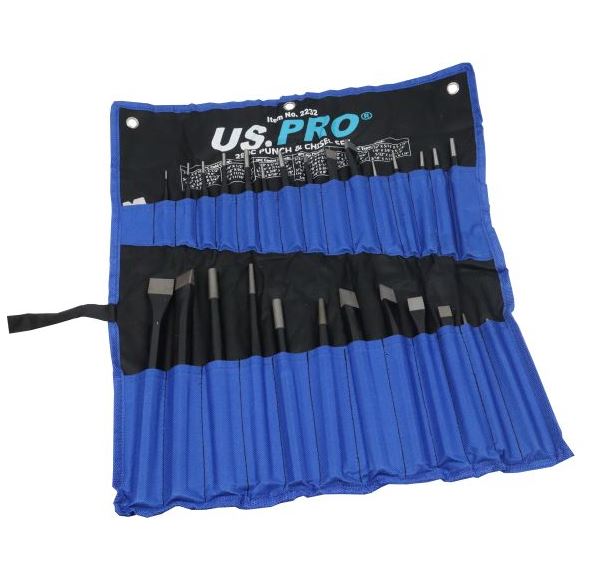 US PRO 2232 28pc Punch & Chisel Set