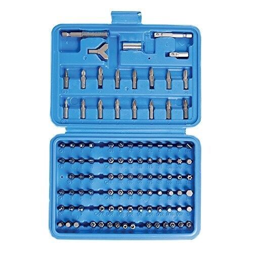 Genuine Silverline Screwdriver Bit Set Pack of 100 Chrome Garage Equipment tools