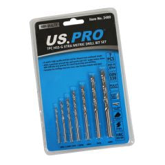 US PRO 7PC HSS-G Xtra Metric Drill Bit Set 2.0 - 6.0mm 2480