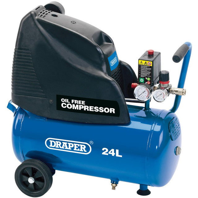 Draper 24L oil-free direct air compressor, 1.1KW/1.5HP - DA25/169