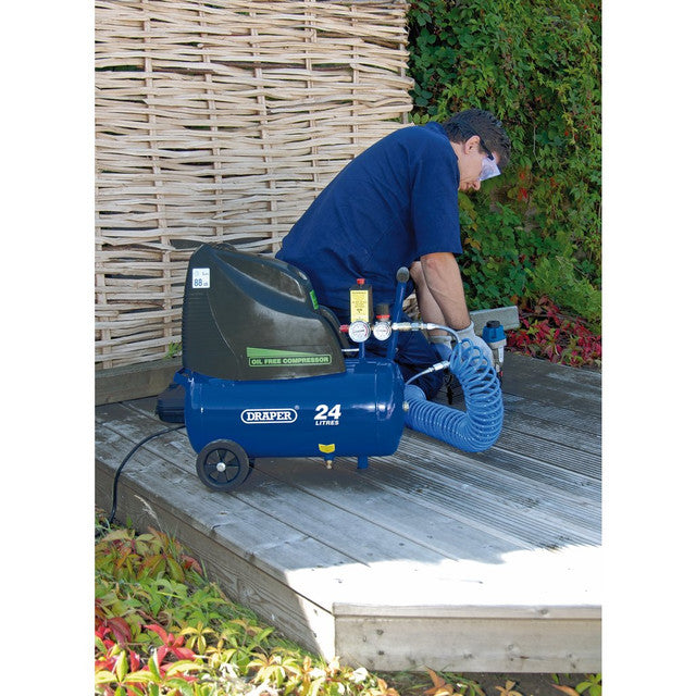 Draper 24L oil-free direct air compressor, 1.1KW/1.5HP - DA25/169