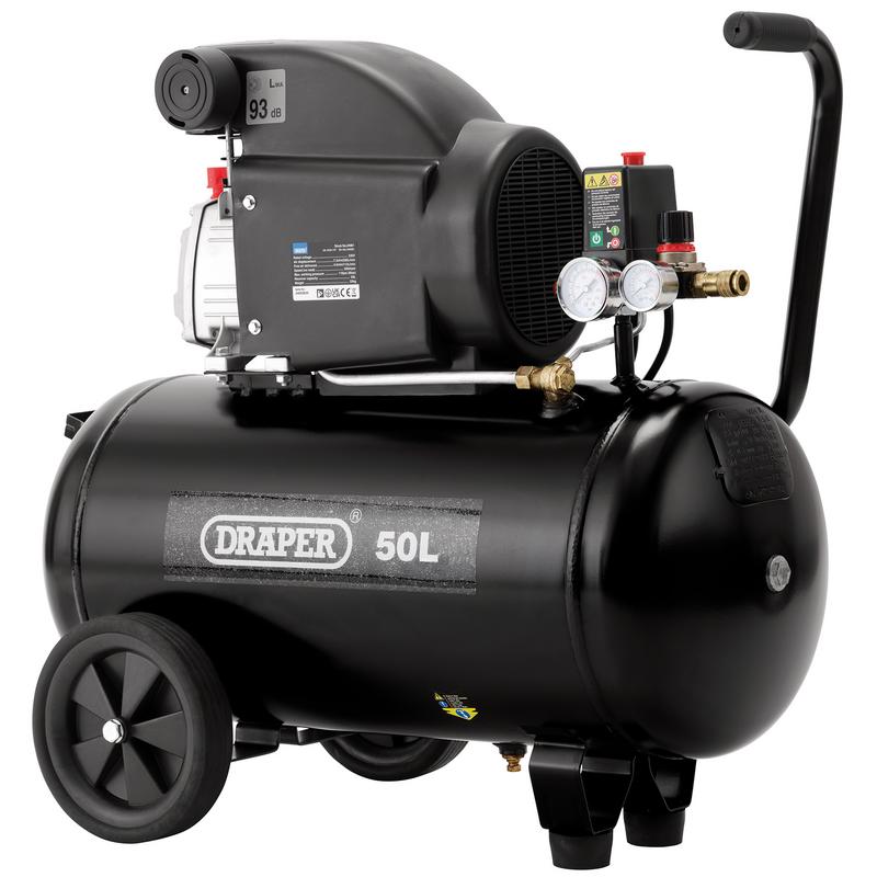 Draper 50L Direct Drive Air Compressor, 1.5kW/2hp