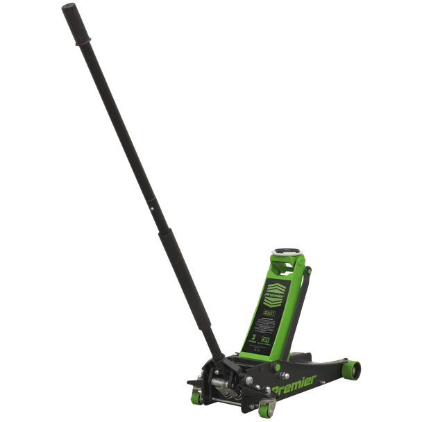 Sealey Premier Trolley Jack 3 Tonne & Axle Stands (Pair) 3 Tonne per Stand Combo