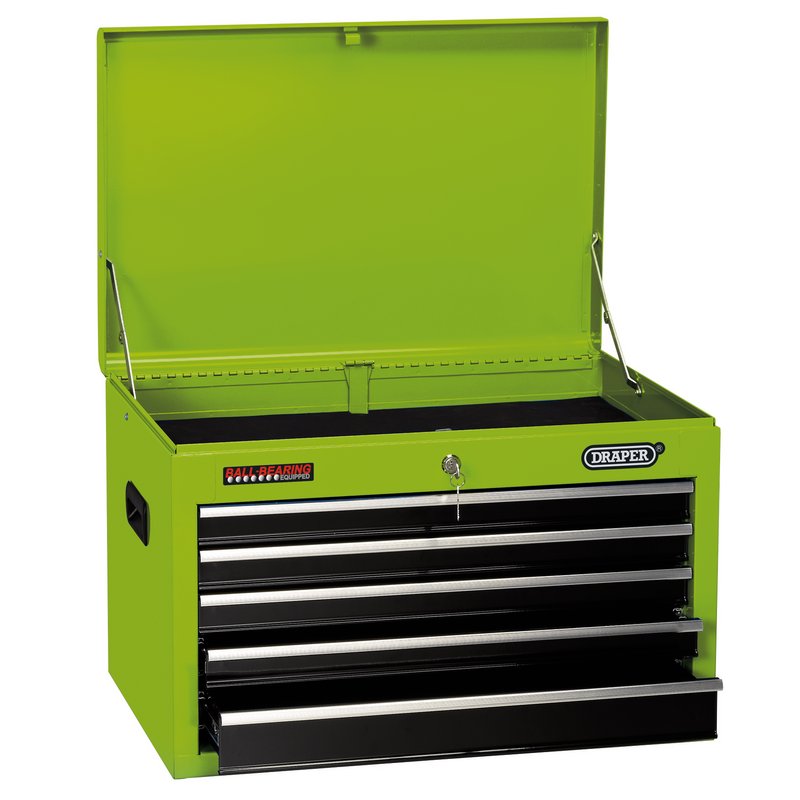 Draper Tool Chest, 5 Drawer, 26", Green - 135739