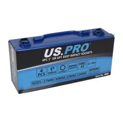 US PRO 3692 4PC 1" DR 6PT Deep impact Sockets