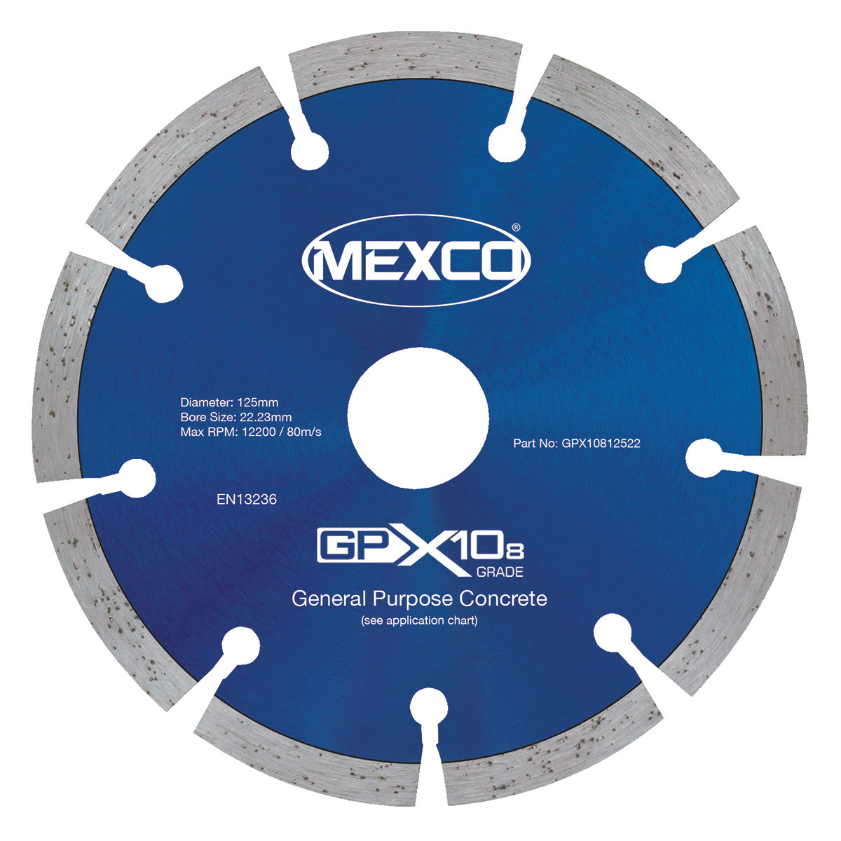 Mexco 125mm X10 Concrete Diamond Blade 8mm