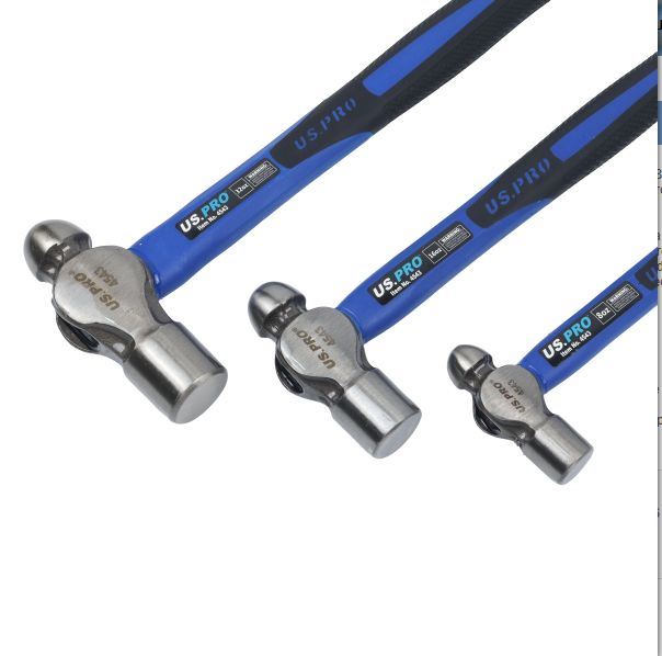 US PRO 4543 3pc ball Peen Hammers with fibreglass handle