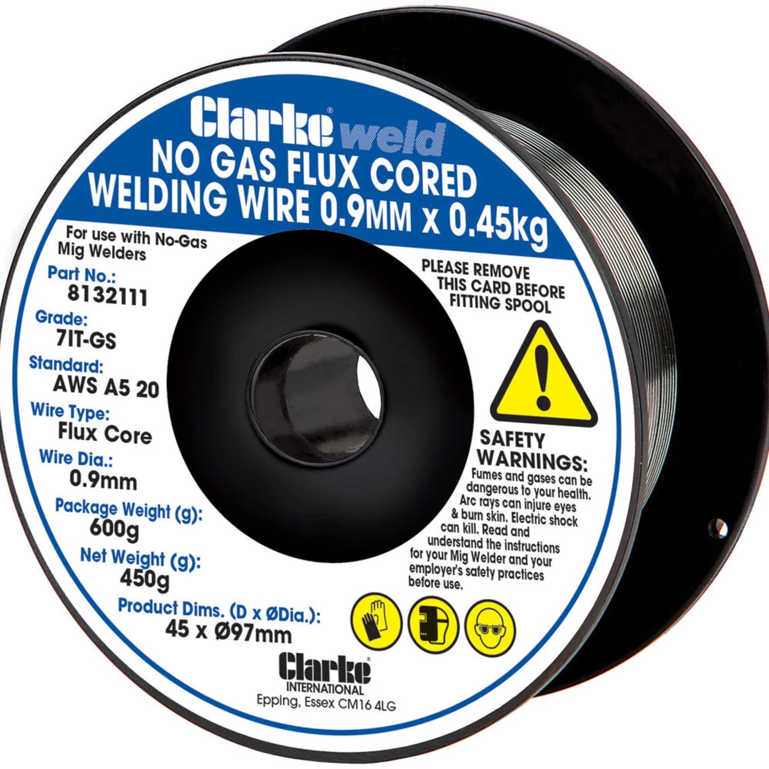 Clarke Weld No Gas Flux Cored Welding Wire