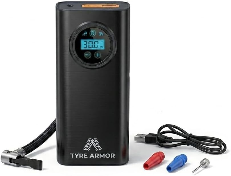 Cordless Tyre Inflator – Rechargeable Air Compressor 150PSI - 17L/min Fast