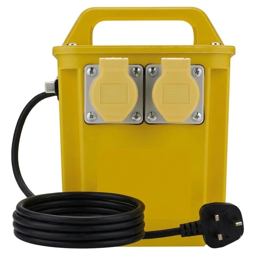 3.3kVA Portable Site Transformer, 110V, 3000W, IP44 Rated, 2X16A sockets for power tools and lighting