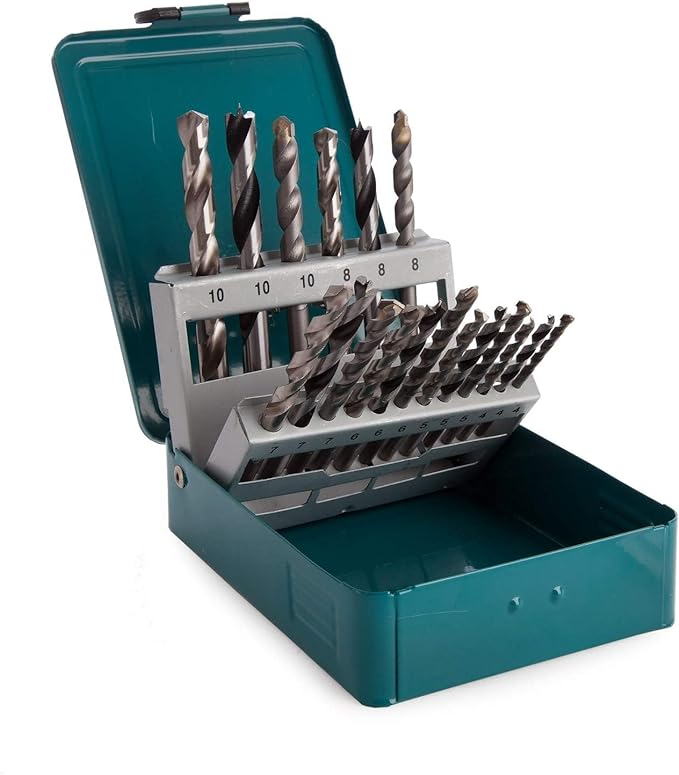 Makita D-47173 Mixed Drill Set Metal Box (18 Pieces)