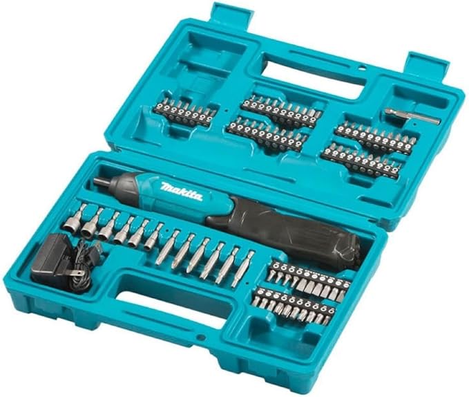 Makita DF001DW 3.6V Li-ion Screwdriver set, 81 pieces bit set in a carry case