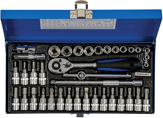 Silverline Socket Wrench Set 1/4" Drive Metric 38pce 633493