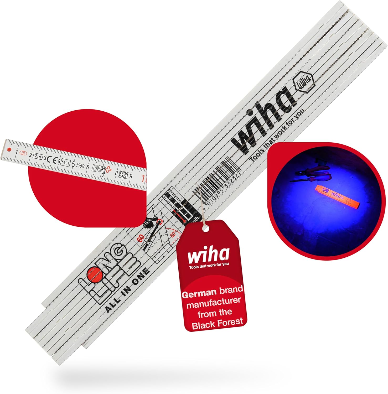 Wiha Folding ruler Longlife All in One 2 m