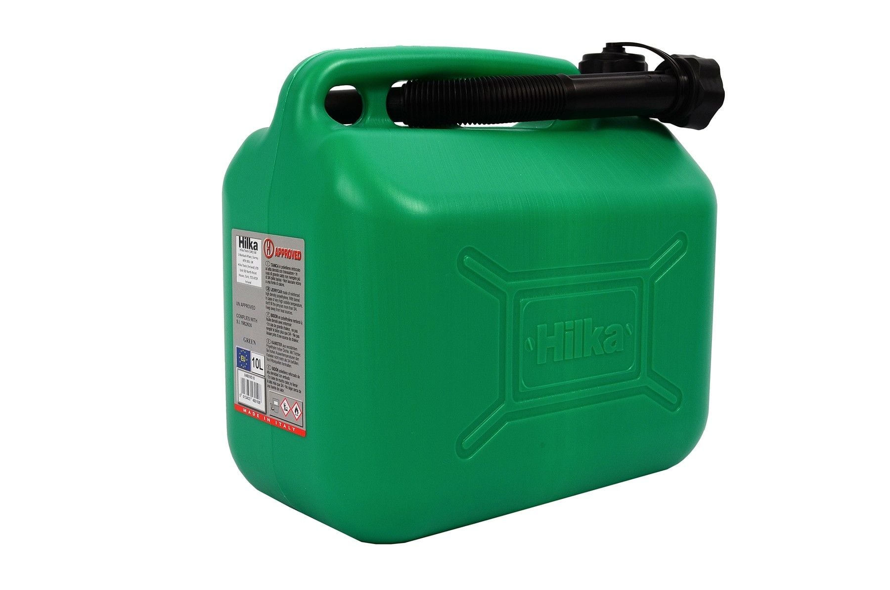 Hilka 10L Green Plastic Fuel Can - 84809510