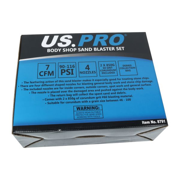 US PRO 8791 Body shop sand blaster set